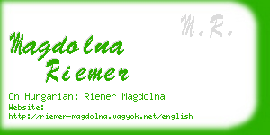 magdolna riemer business card